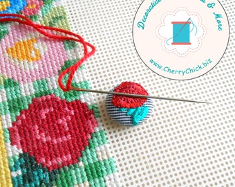 Flower Needle Minder - Rose Needle Minder - Needle Magnet - Needle Keeper -  Gift for Quilter - Embroidery - Cross Stitch - CherryChick