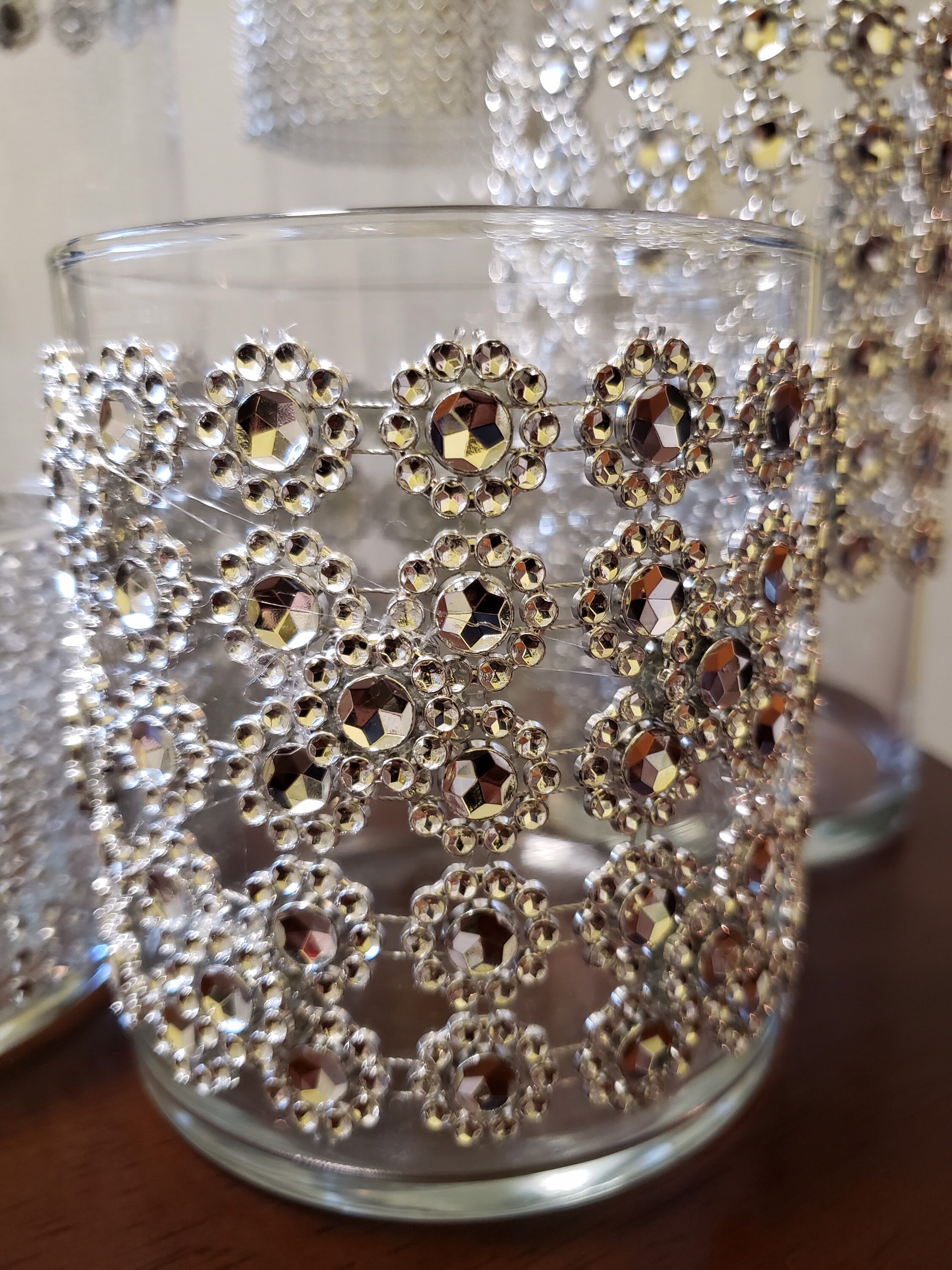 Centerpiece Vase Set With Bling Etsy