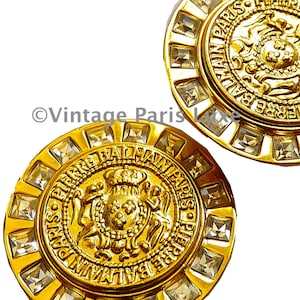 Vintage PIERRE BALMAIN PARIS Earrings, Vintage French Haute Couture Jewelry, Gift For Her