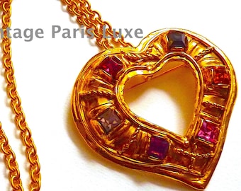 Collar con broche vintage de Christian Lacroix: Alta Costura de 1992, chapado en oro