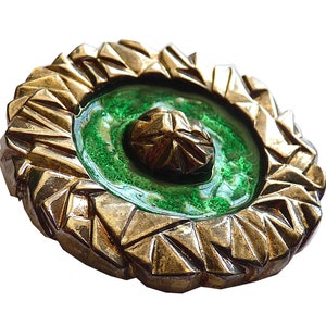 Vintage French GUY LAROCHE PARIS Haute Couture Modernist Enamel Brooch from the 1970s