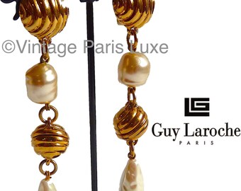 Guy Laroche Paris - ヴィンテージ イヤリング - Etsy 日本