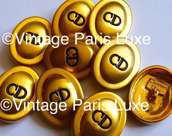 Grands Boutons DIOR Vintage Ultra Rares, Signés et Authentiques, Dim 3 X 2.3 Cm, Veste Dior, Bijoux Dior, Boucles Dior, Prix pour 1 Bouton