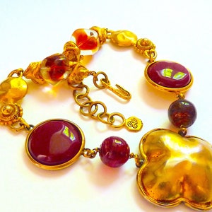 UNGARO PARIS Poured Glass Necklace, Vintage Emanuel Ungaro, Haute Couture Paris, Gift For Her, Couture Jewelry, French Designer Jewelry