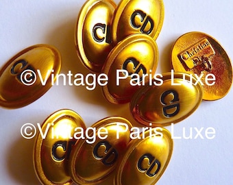 Vintage LOUIS FERAUD PARIS Crystal Buttons Size 2.2 cm, Price for 1 Button