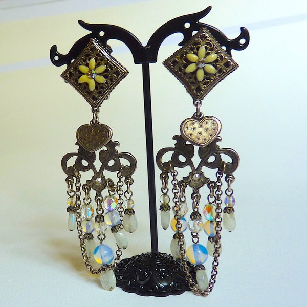 CHORANGE PARIS Boucles d'Oreilles Oversize Vintage, Bijoux Vintage, Boucles Chorange, Bijoux Chorange, Cadeau pour Elle