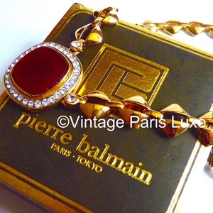 Vintage PIERRE BALMAIN PARIS Chocker Necklace with Original Packaging, 1970&#39;s Haute Couture Costume Jewelry, Gift for Her