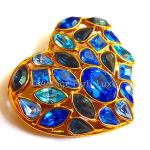 YSL Broche Coeur Vintage par Robert Goossens, Bijoux YSL Vintage, Cadeau Vintage pour Elle, Haute Couture Vintage