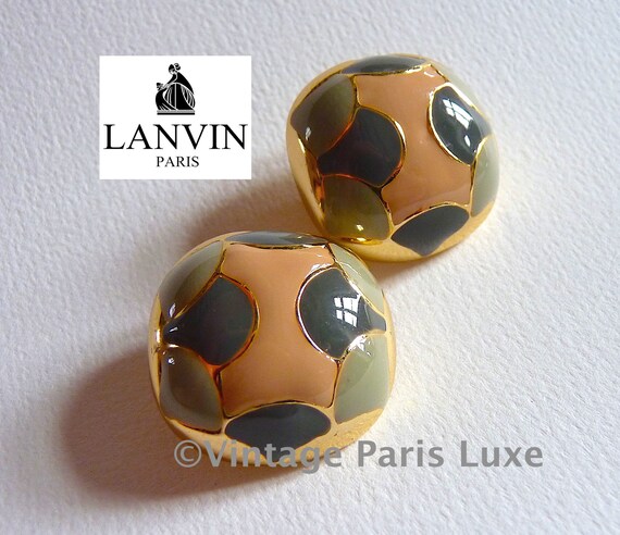 Vintage LANVIN Earrings, LANVIN PARIS, Lanvin Jewe