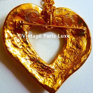 LACROIX Rare Collier Broche Coeur Cristaux Vintage 1992, Bijoux Haute Couture Vintage, Cadeau pour Elle image 5