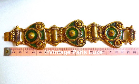 Vintage CLAIRE DEVE Style Bracelet signed Chorang… - image 6