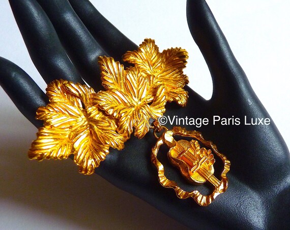 Vintage TORRENTE PARIS Dangle Brooch, Vintage Fre… - image 2