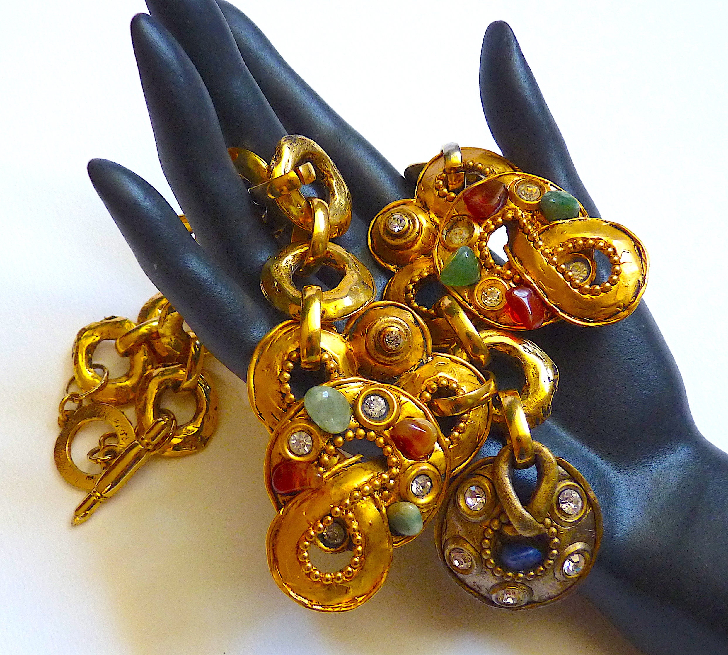 Broche Vintage Escargot En Résine Et Métal Doré - Marque Claire Deve - Rare