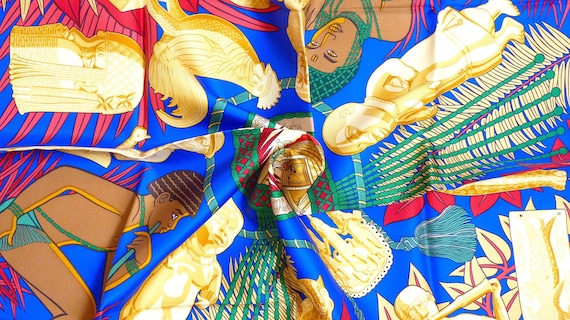 Vintage HERMES Scarf PERFECT CONDITION Trésor Royal Du Bénin