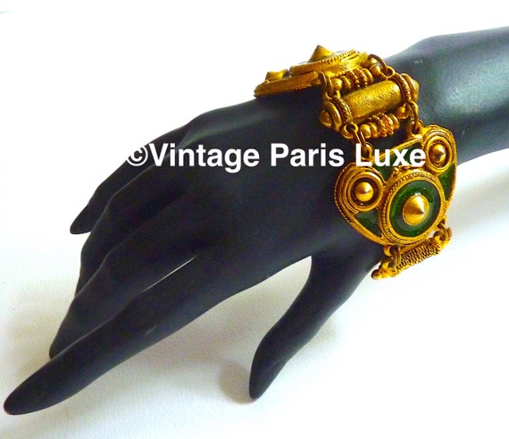 Vintage CLAIRE DEVE Style Bracelet signed Chorang… - image 5