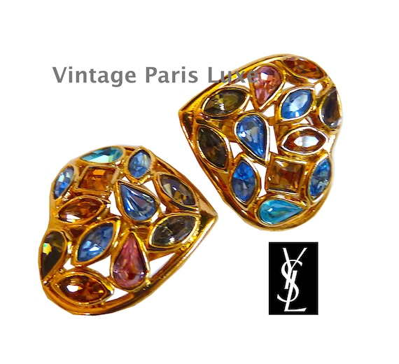 Vintage YSL Heart Earrings by R. Goossens, Vintag… - image 1