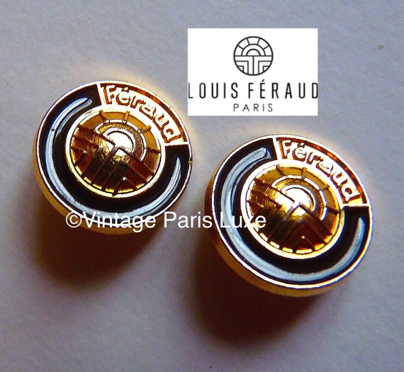 Buy LOUIS FERAUD PARIS Set of 2 Logo Buttons Size 1.8 Cm, French 