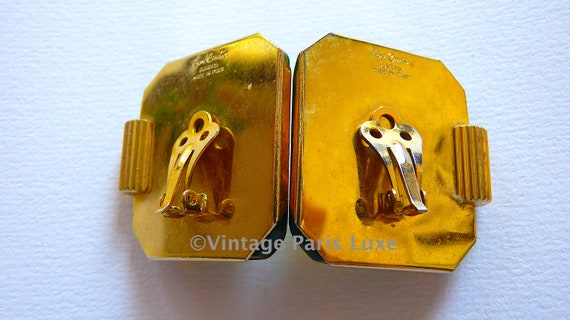 Vintage PIERRE CARDIN Massive Ear Clips, CARDIN 7… - image 5