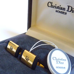 Vintage DIOR Cufflinks With Original Packaging, Dior for Men, Designer Cufflinks, Dior Vintage, Gift for Him, Father's Day Gift