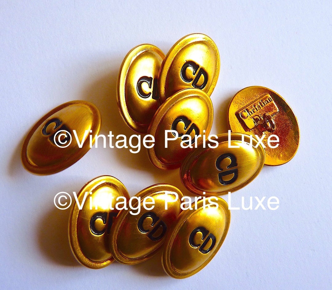 Vintage LOUIS FERAUD PARIS Crystal Buttons Size 2.2 cm, Price for 1 Button