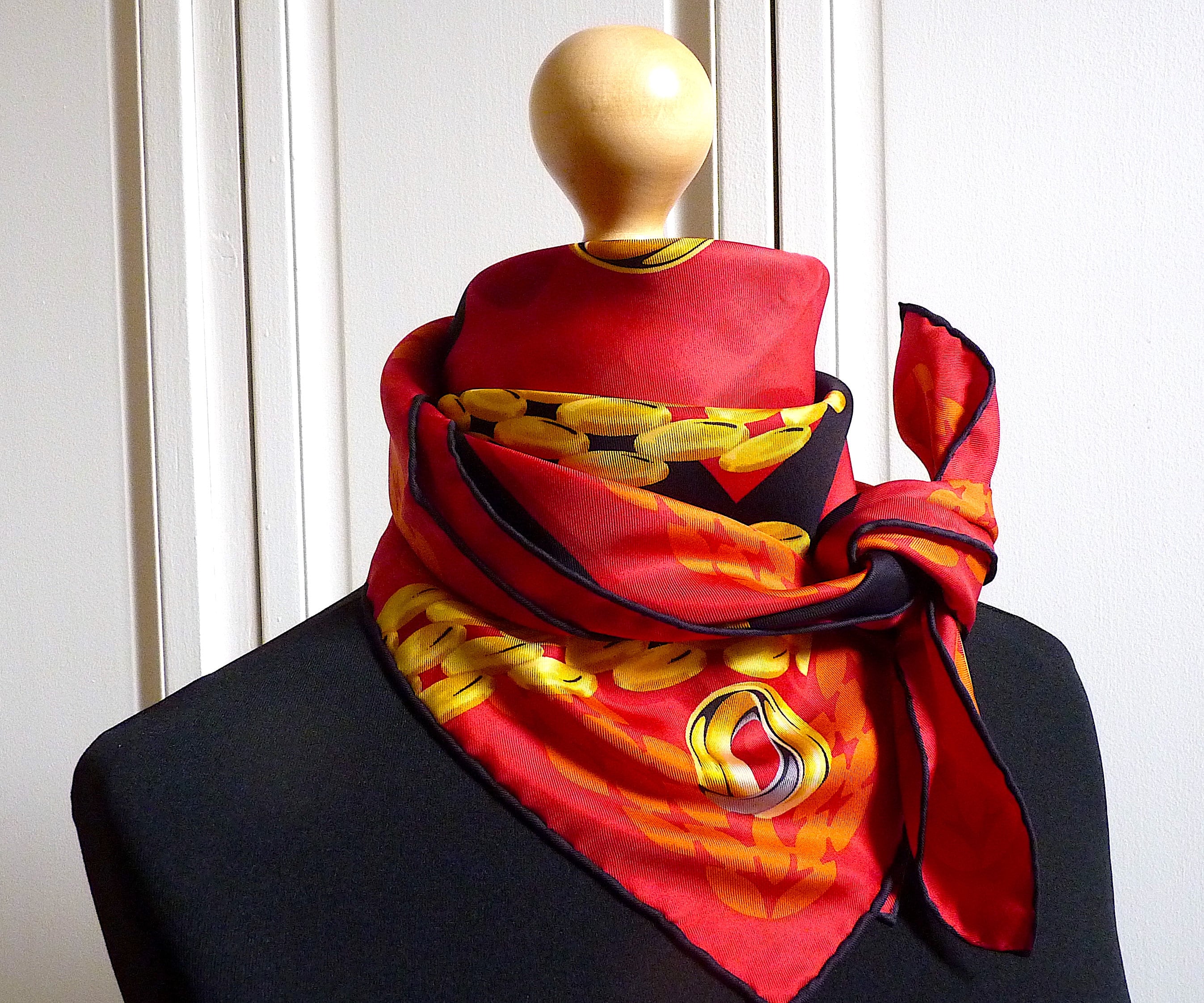 Must de Cartier Silk Scarf カルティエ VINTAGE Silk Must De Cartier Tiger Scarf - Etsy