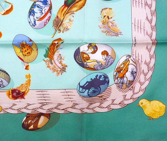 Hermes Scarf PRISTINE CONDITION "Couvée d'Hermès"… - image 7