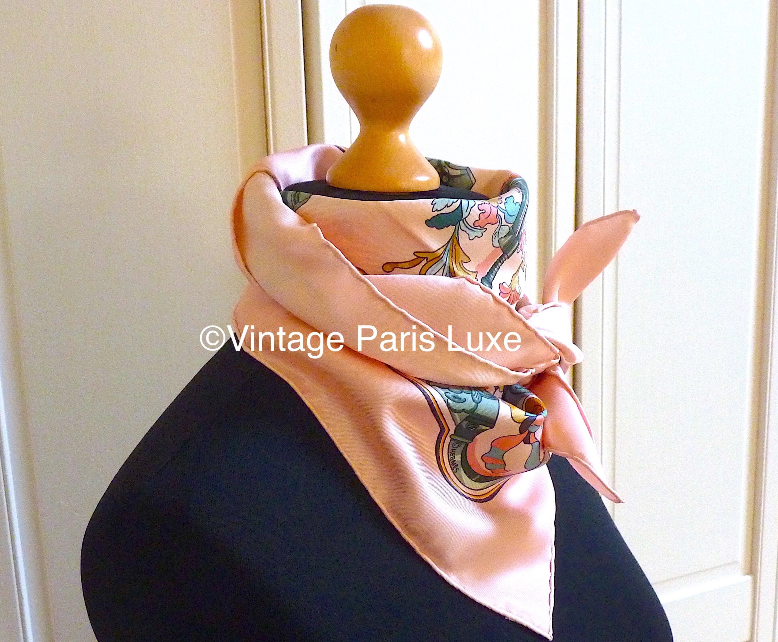 Hermes Taupe H Jacquard Silk / Wool Long Scarf – I MISS YOU VINTAGE