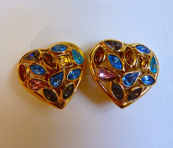 Vintage YSL Heart Earrings by R. Goossens, Vintag… - image 4