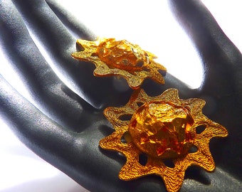 Vintage YSL Earrings from the 1980s, Vintage Yves Saint Laurent Openwork Earrings, Gift for Her