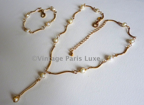 Vintage SCHERRER PARIS Pearl Bracelet, Wedding Co… - image 3