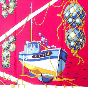 HERMÈS 船とロープデザイン スカーフ Hermes scarf boats - Etsy 日本