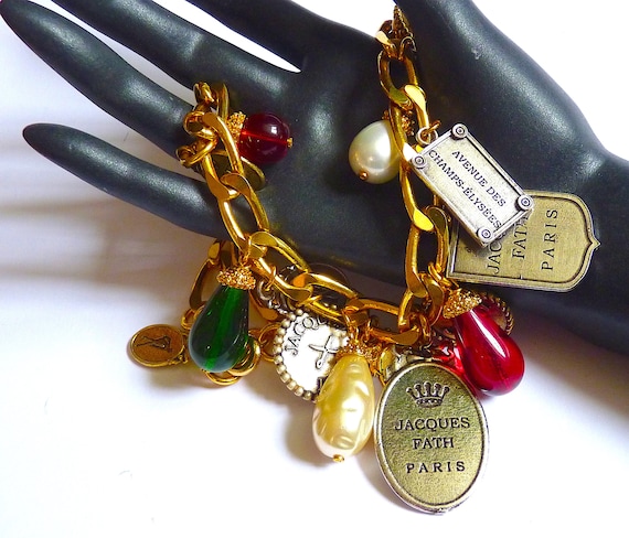 Jacques Fath Paris Poured Glass Necklace: Vintage French Couture Jewelry