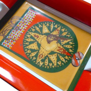 Hermes  Change Tray, Red Hermes cigar Ashtray, Hermes Compass, Perfect Condition, Gift for Her, Gift for Him