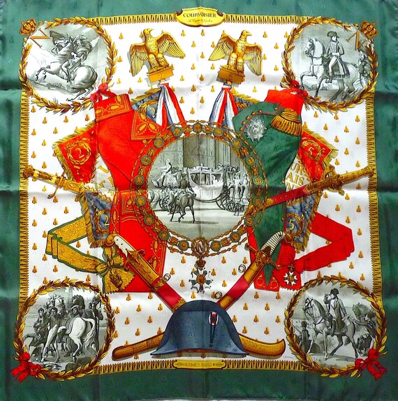 Carré Hermès 'Napoléon' édition Limitée - Soie - Comme Neuf