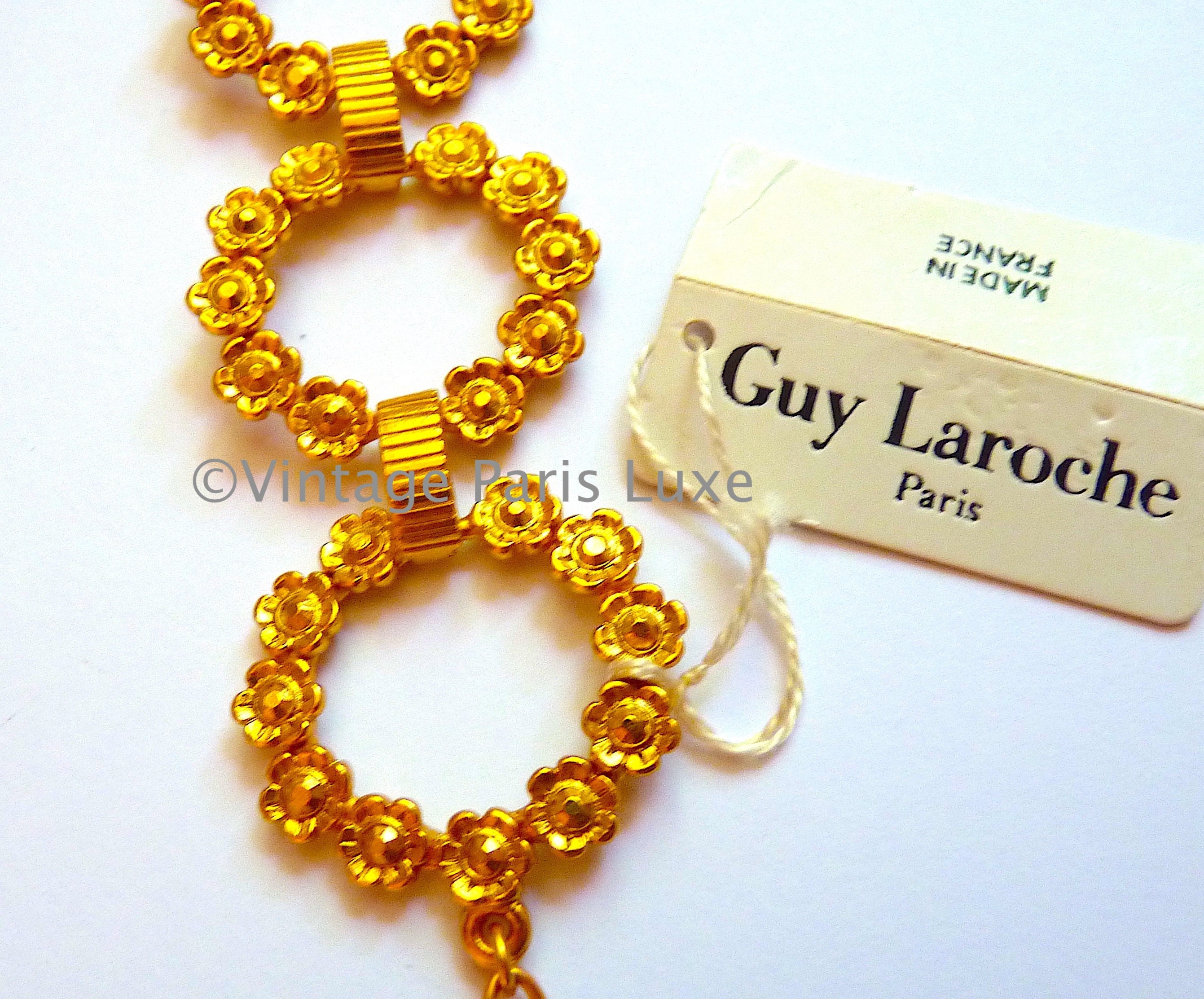Rare GUY LAROCHE PARIS Bracelet Signed Laroche Link Bracelet