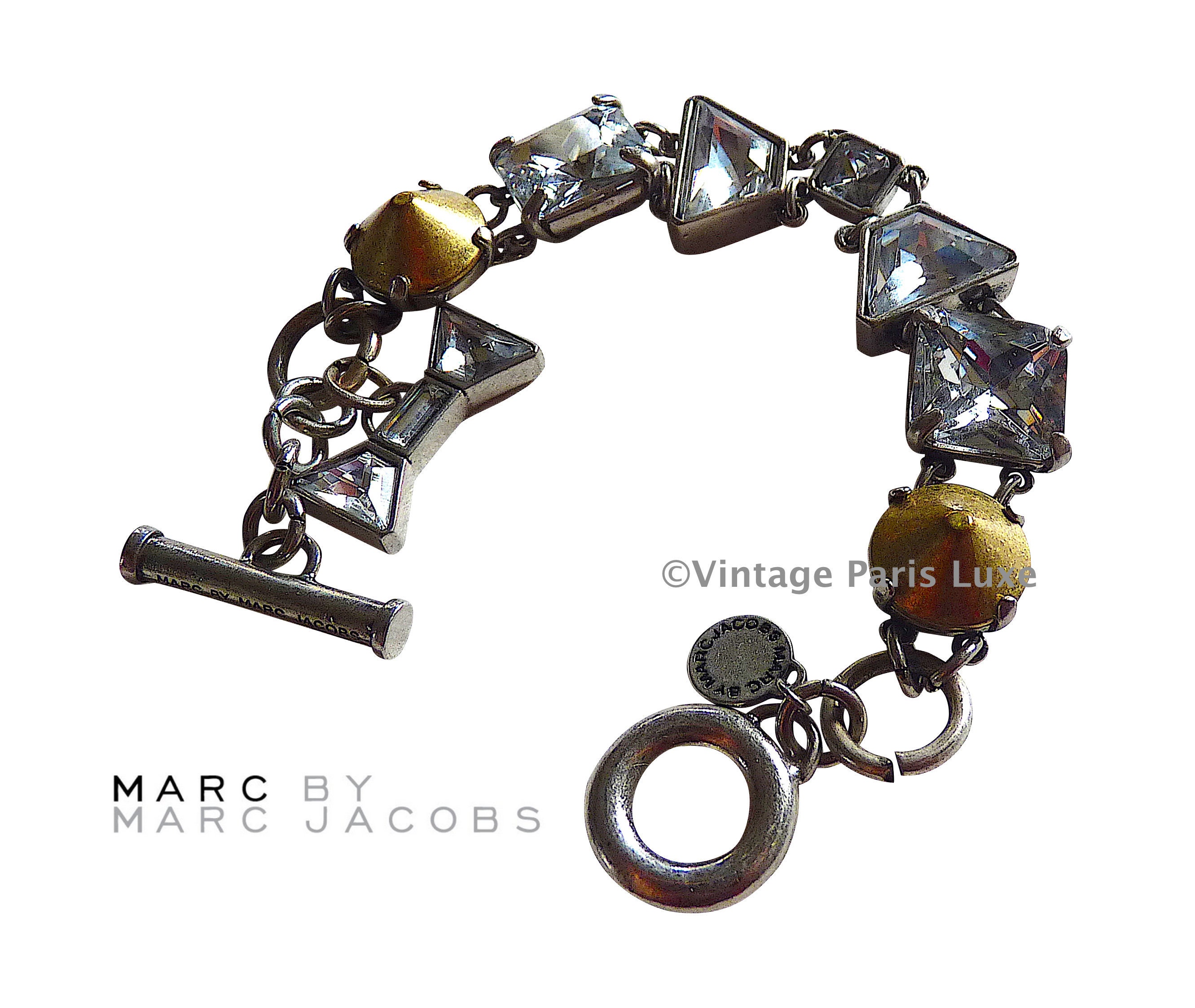 Marc By Marc Jacobs RoseGold Tone Katie Logo Link Bracelet - M3PE530 | eBay