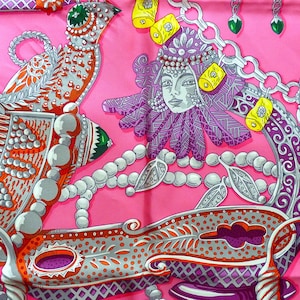 Rare Hermes Scarf BRAND NEW "Zénobie Reine de Palmyre" with Hermes Box, Rare Hermes Silk Carre, Gift for Her, Mothers Day Gift