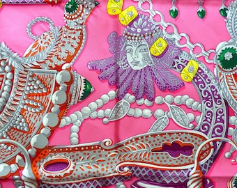 Rare Hermes Scarf BRAND NEW "Zénobie Reine de Palmyre" with Hermes Box, Rare Hermes Silk Carre, Gift for Her, Mothers Day Gift
