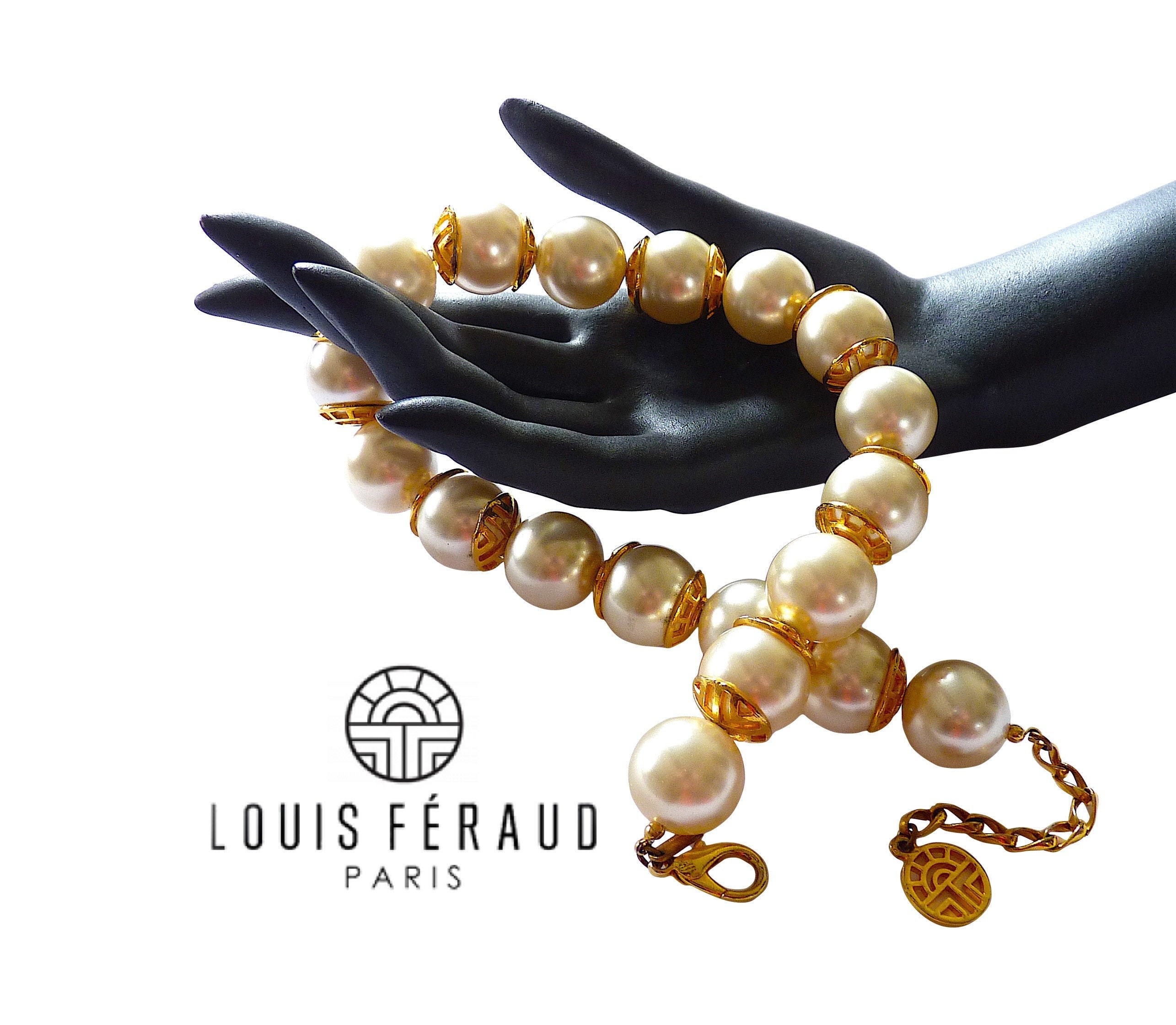 Vintage LOUIS FERAUD PARIS Necklace Vintage Pearl Necklace -  Israel