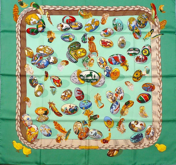 Hermes Scarf PRISTINE CONDITION "Couvée d'Hermès"… - image 3
