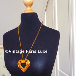 LACROIX Rare Collier Broche Coeur Cristaux Vintage 1992, Bijoux Haute Couture Vintage, Cadeau pour Elle image 7