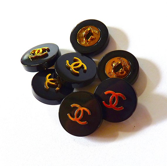CHANEL Buttons Stamped Vintage Authentic Rare Black With -  Singapore
