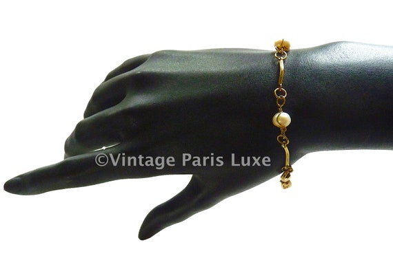 Vintage SCHERRER PARIS Pearl Bracelet, Wedding Co… - image 2
