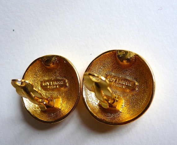 Vintage GUY LAROCHE  PARIS Earrings, Designer Cli… - image 4