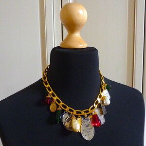 Collar de cristal vertido de Jacques Fath Paris: joyería vintage de alta costura francesa imagen 6