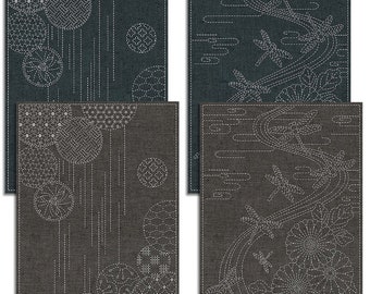 Sashiko Cloth | Preprinted Yarn Dyed Cotton | Fabric Panel Only | FLAT RATE SHIPPING