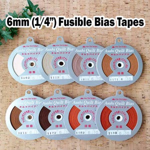 Textilband 6 mm (1/4 &quot;) x 10 m (11y) - Schrägband | Gewebtes Schrägband | Aufbügelbares Schrägband | Versandpauschale