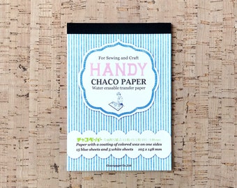 Handy Chaco Paper - Papel de transferencia borrable con agua / A6 105 mm x 148 mm / 4,1"x 5,8" / 20 hojas