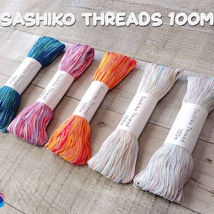 Fios Sashiko Coloridos Olympus | Novelos de 100 m (109 jardas) | Variados | FRETE COM TARIFA FIXA