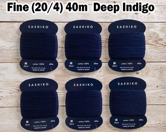 Diepindigo Daruma Sashiko-garen, fijn 20/4, 240 m